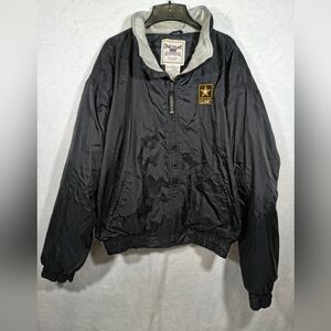 Oarsman 1775 U.S. Army Black Military Windbreaker Jacket